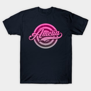 Pink Amelia Name T-Shirt